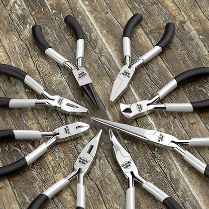 Mini Pliers Diagonal Pliers Round Bent Needle Nose Cutter Handcraft Beading Insulated Plier for DIY Small Jewelry Pliers Tool