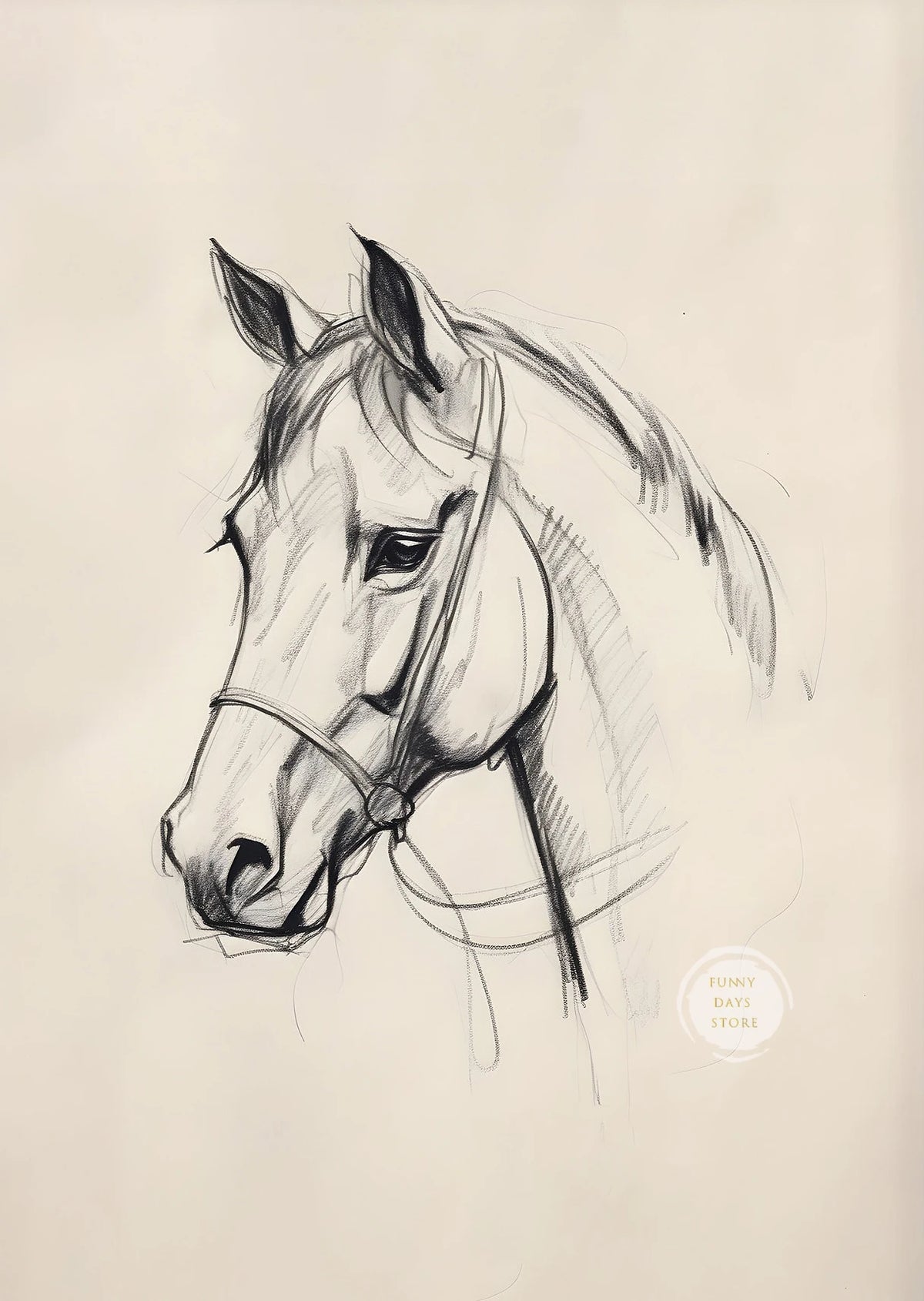 Vintage Polo Etching Horse Jockey Canvas Painting Print Antique Equestrian Farmhouse Animal Rustic Wall Art Room Home Decor