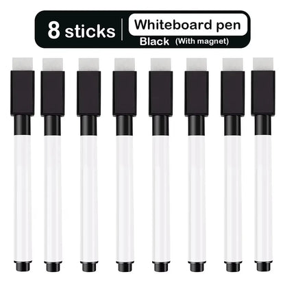 Magnetic Erasable Whiteboard Pen Color Options Blackboard Note Numbering Stationery Office Teaching Supplies for Classroom Us