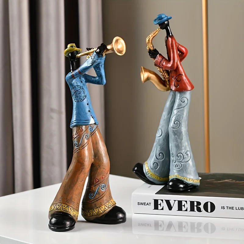 Creative American Band Decoration Musical Instrument Model Living Room Porch Study Nordic Arts And Crafts Statue Sculpture Ho