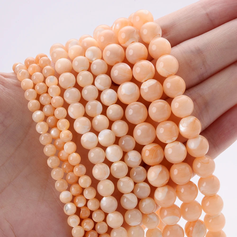 Natural Freshwater Shell Pearls Beads Round Loose Spacer Beads for Jewelry Making DIY Bracelet Necklace Accessories 4 6 8 10m