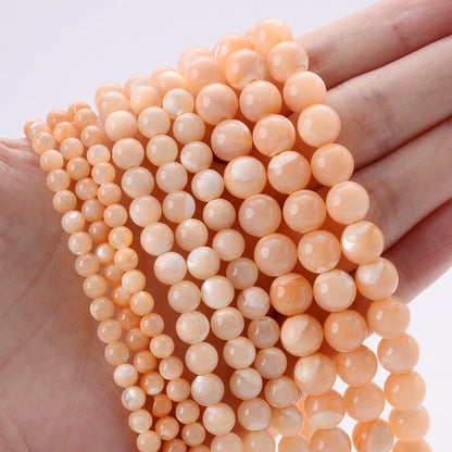 Natural Freshwater Shell Pearls Beads Round Loose Spacer Beads for Jewelry Making DIY Bracelet Necklace Accessories 4 6 8 10m