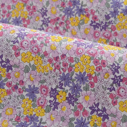 Floral Fabric Flower Cotton Printed Poplin Quilting Clothes Patchwork Muslin Sewing Accessories - J040