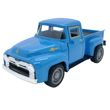 1/32 Red Metal Truck Model Vintage Alloy Mini Pull-Back Diecast Car Collection Decor Boys Children's New Year Christmas Toy G