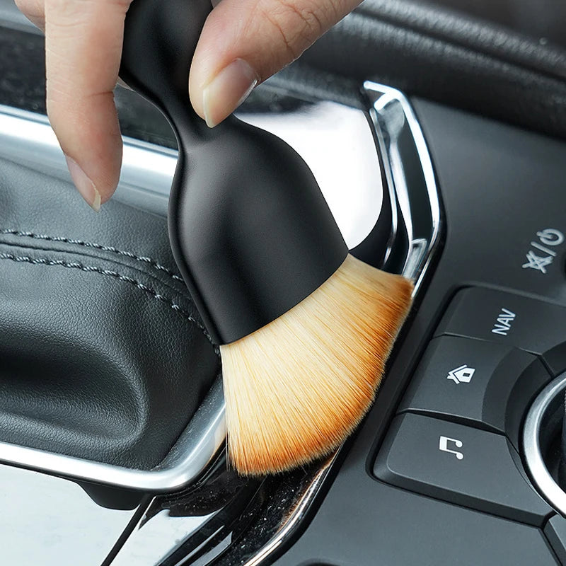 Car Air Vent Cleaning Soft Brush with Casing Car Interior Cleaning Tool Artificial Car Brush Car Crevice Dusting Car Detailin