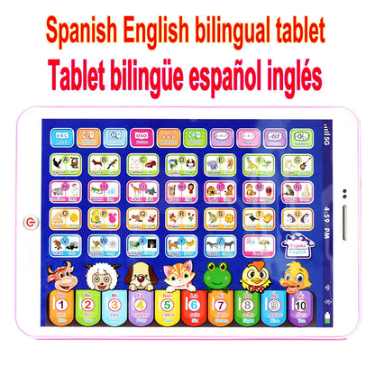 Spanish Alphabet Child Tablet Point Read Touch Enable Laptop Compluter Educational Toys Play Mobel Details for Children's Gif