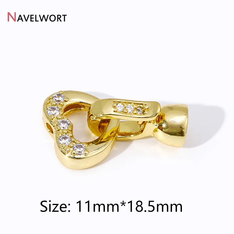 18K Gold Plated Brass Metal Connector Clasps For Jewelry Making,Locks For Bracelet,Pearl Necklace Clasps,Jewelry Accessories