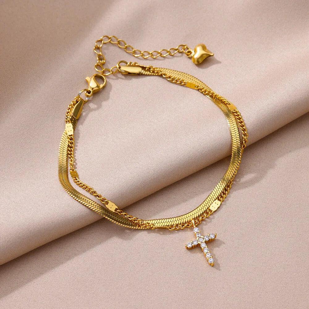 Anklets for Women Summer Beach Accessories Stainless Steel Imitation Pearl Chain Anklet Gold Color Leg Bracelets Bodychain Gi