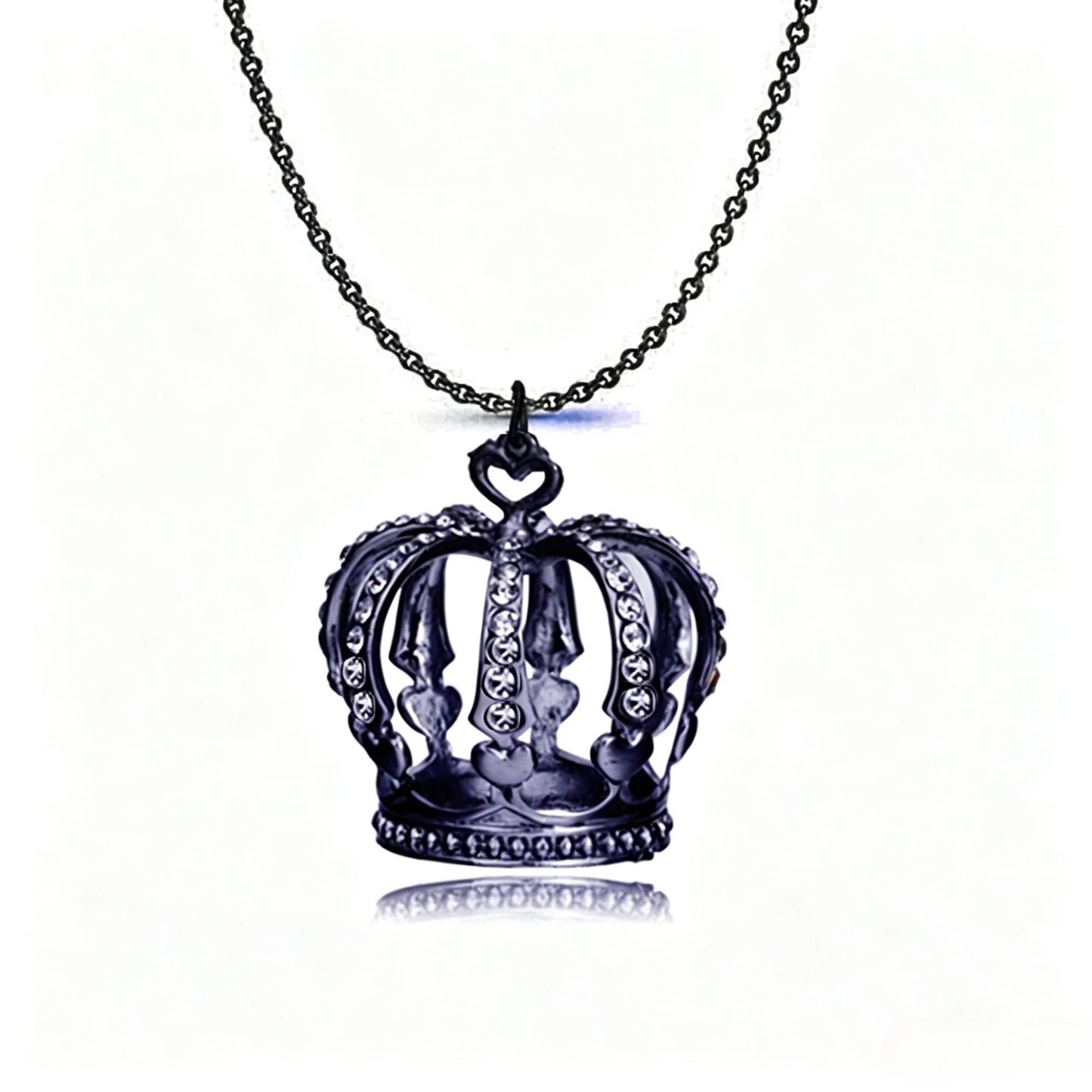 Elegant Crown Pendant Necklace Large Clavicle Chain Sweater Chain Fashion Jewelry Accessory Multiple Colors for Women Girls G