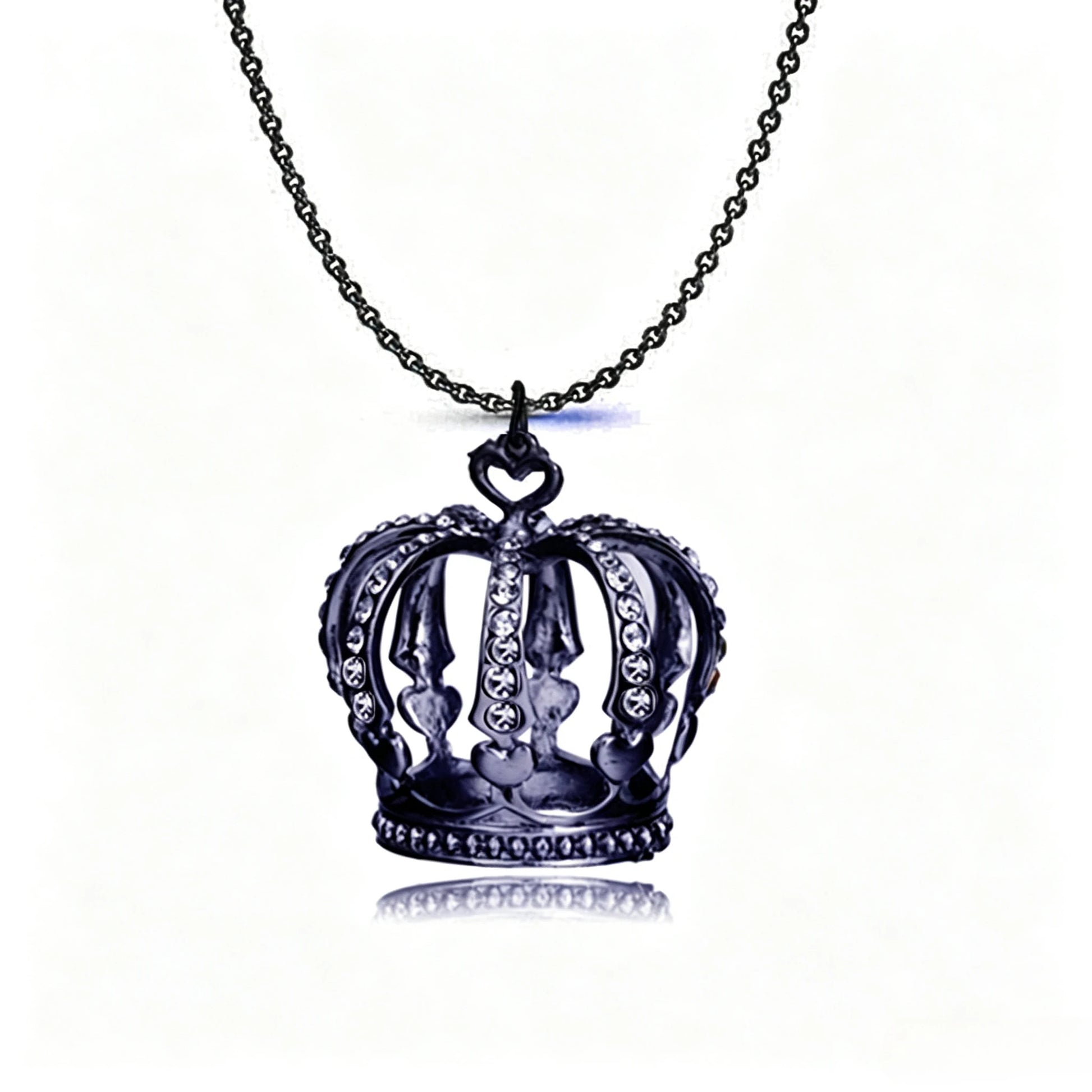 Elegant Crown Pendant Necklace Large Clavicle Chain Sweater Chain Fashion Jewelry Accessory Multiple Colors for Women Girls G