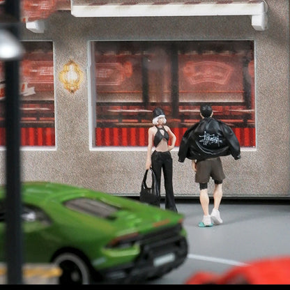 Resin Diorama 1:64 Scale Miniature Figures Garage Scenes Minifigures Model Kit DIY Craft Toys Anime Figure Collectib