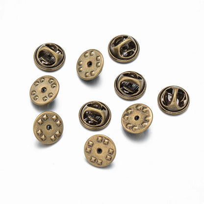 100pc Metal Locking Pin Back Brooch Badge Holder Lapel Base For DIY Jewellery Material Making Supply Craft Accessories Handma