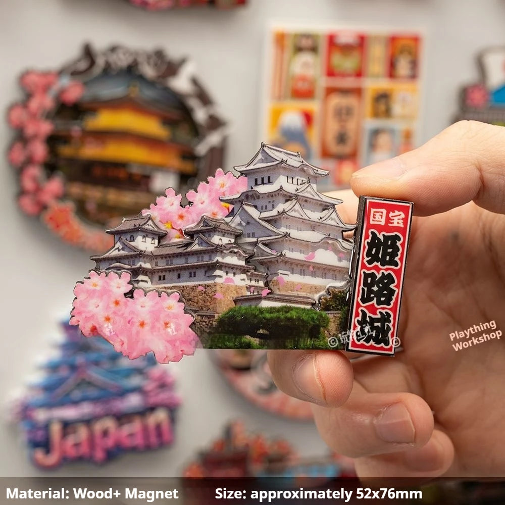 Japanese Travel Souvenir Fridge Magnet City Tourist Attraction Home Decor Basswood Resin Stickers Creative Gifts from Japan -