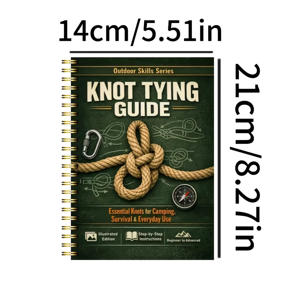40 Page Outdoor Survival Knot Bible Step by Step Illustrated Complete Knot Guide for Camping Hiking Daily Survival Home