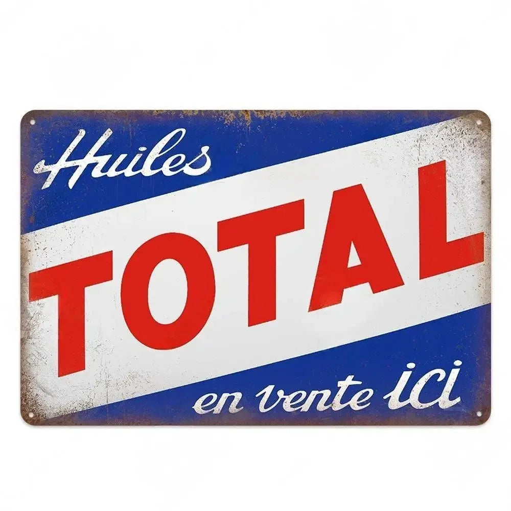 Engine Oil Vintage Signs Poster Metal Sign Decorative Plaque for Garage Gas Station Man Cave Club Bar Home Room Wall Decor - 