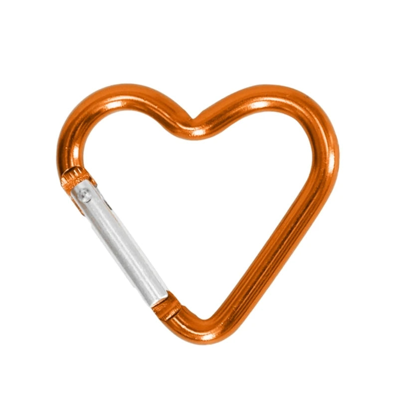 Aluminum Alloy Outdoor Star Shaped Spring Locking Carabiner Clip Keychains for Backpack Camping Hiking Traveling - Gold A