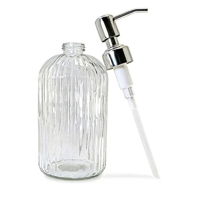 Soap Dispenser Bathroom Clear Glass Empty Refill Subbottle Detergent Kitchen Hand Sanitizers Shower Gel Shampoo Bottles - Cle