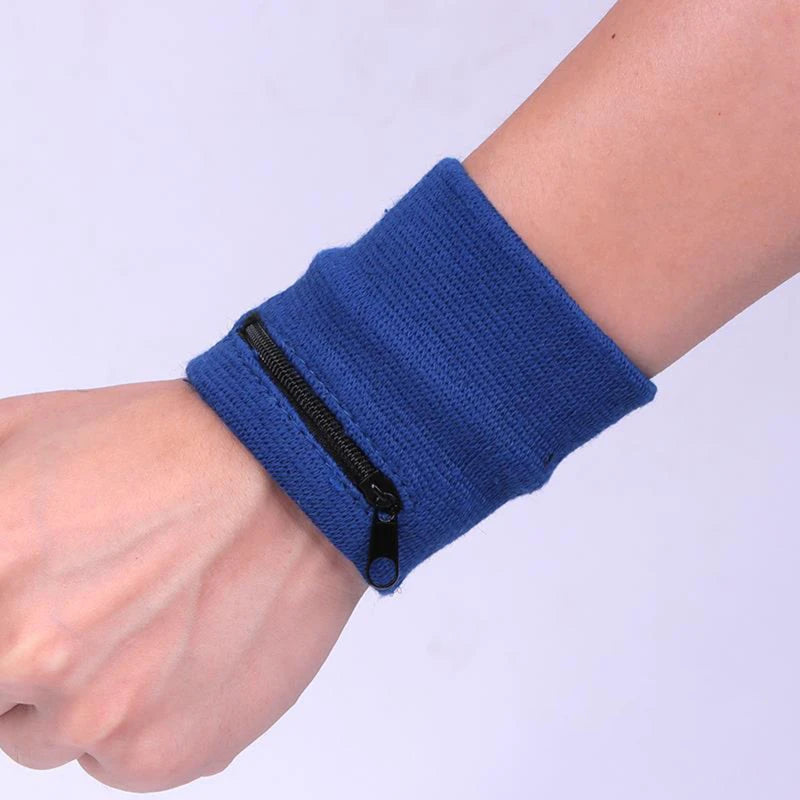 Sports Wristband with Zipper Pouch Running Sports Arm Band Bag For MP3 Key Card Storage Bag Basketball Sweatbands Wristband B