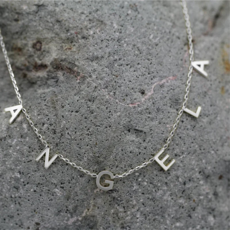 Custom Lariat Name Necklace Personalized Y Necklace Dainty Drop Name Jewelry Initials Necklace for Women Unique Gift for Her