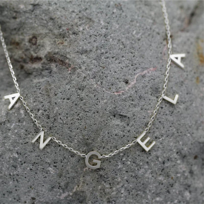 Custom Lariat Name Necklace Personalized Y Necklace Dainty Drop Name Jewelry Initials Necklace for Women Unique Gift for Her