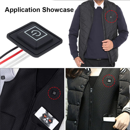 3.7V~ 12V Universal Button Switch 3 speed Button Switch Heated Vest Pants Electirc Heating Waistband DIY Temperature Controll