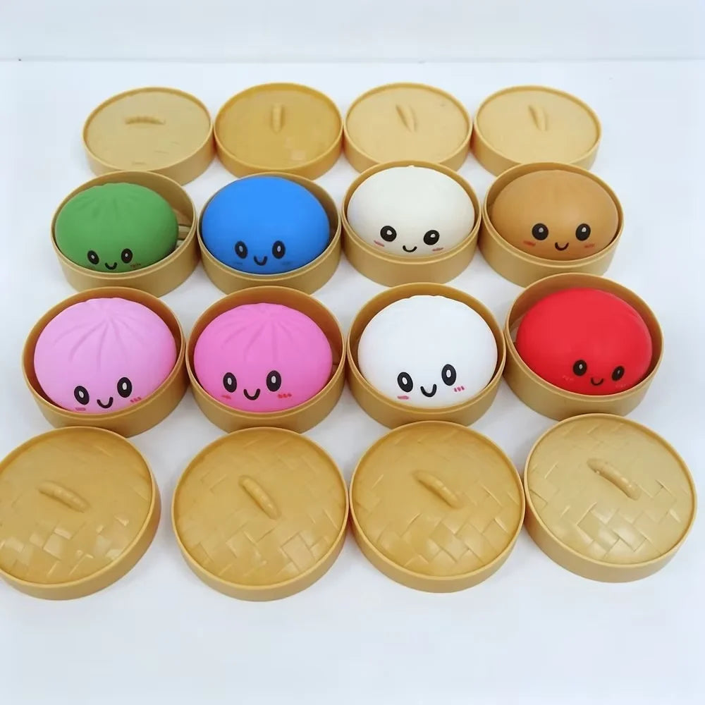 100+ Pieces Assorted Squishy Figures Blind Box Surprise Toys, Slow Rising Soft Fidget Toys Featuring Giant Gorilla, Moai Head