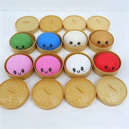 100+ Pieces Assorted Squishy Figures Blind Box Surprise Toys, Slow Rising Soft Fidget Toys Featuring Giant Gorilla, Moai Head