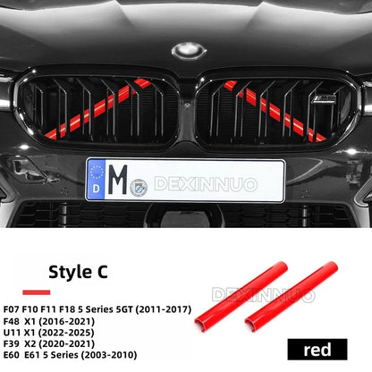 Car Front Grille Trim Strips For BMW E60 F07 F10 F20 F22 F25 F30 F32 F39 F44 F46 F48 G11 G12 G30 G32 G01 G02 G05 G20 1-7Serie