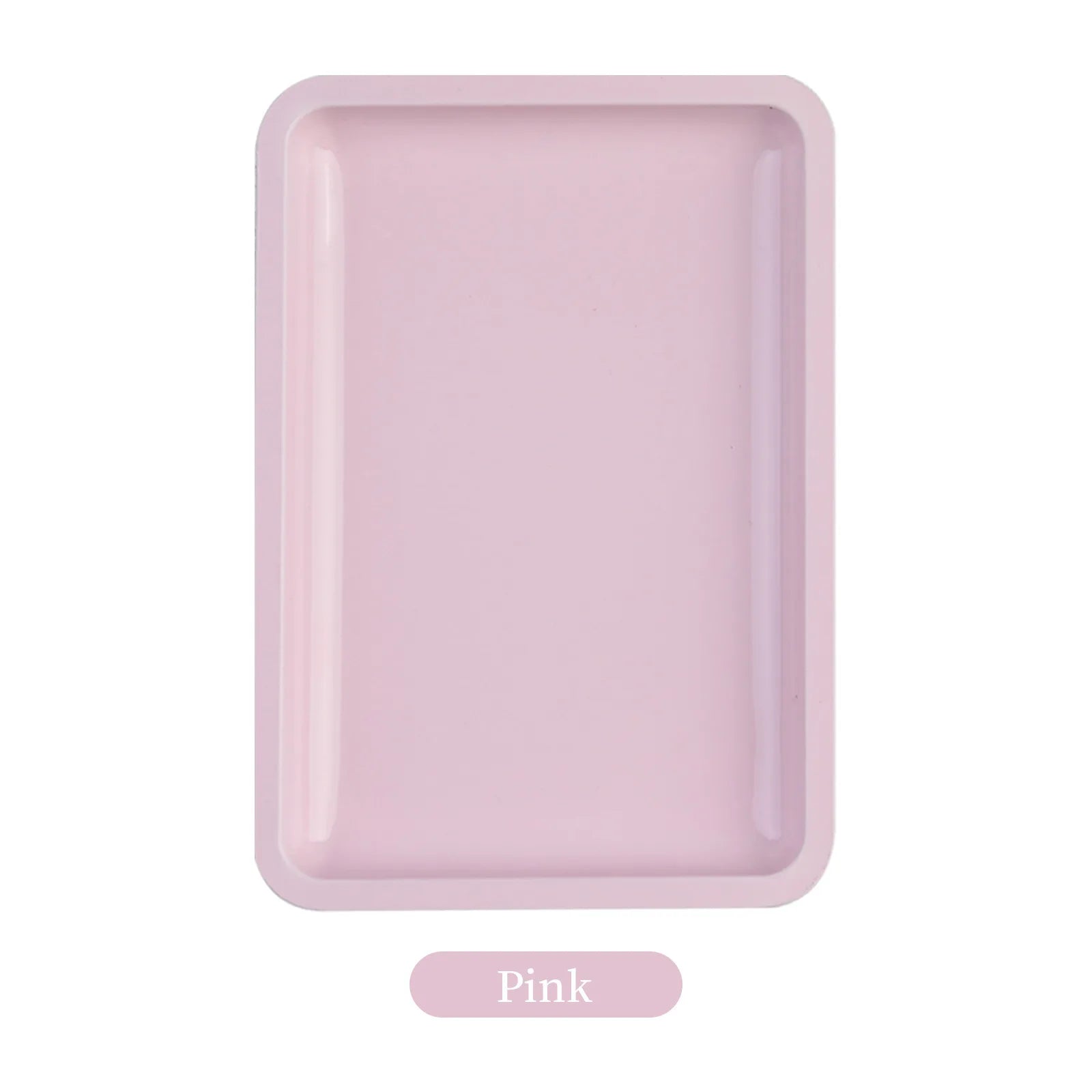 1PC Square Stainless Steel Cosmetic Storage Tray Nail Art Manicure Plate Tweezers Clippers Pens Container False Nails Dish To