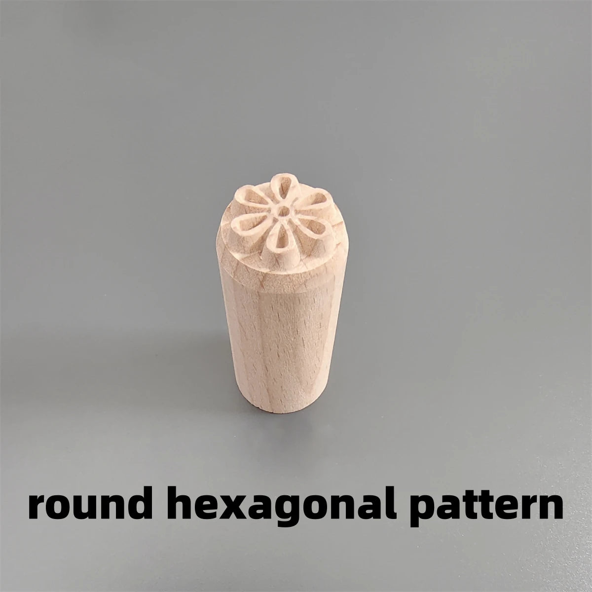 9 Patterns Wood Stamps DIY Wooden Clay Seal Set Round Pottery Tool Moon Cake Mantou Pasta Kitchen Food Seal Homemaking Tool 1