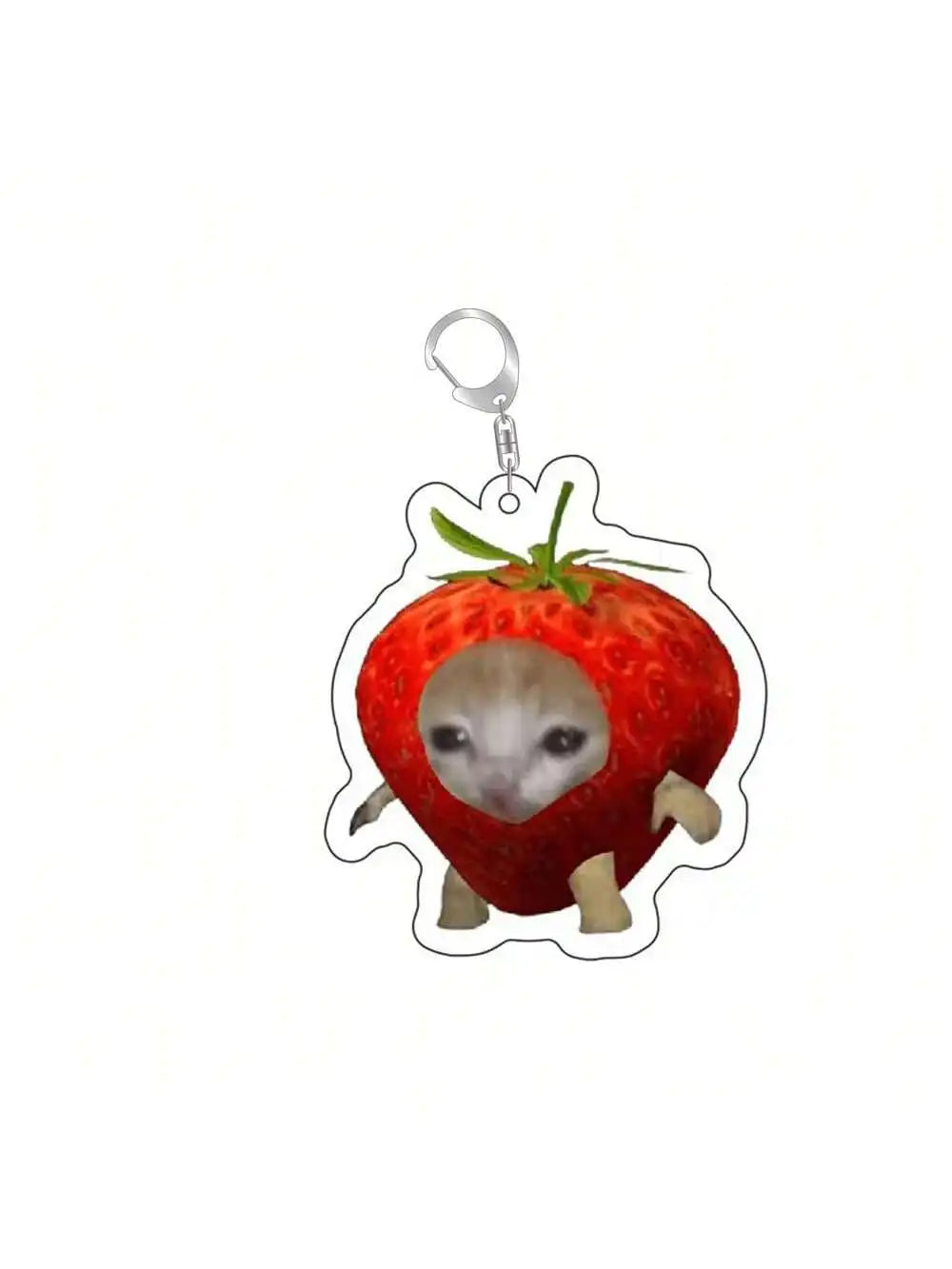 Zip Zap Alien Cat Funny Meme Keychain Green Alien Cute Cats Key Ring Game Accessories Bags Backpack Pendant Prop Jewelry Gift