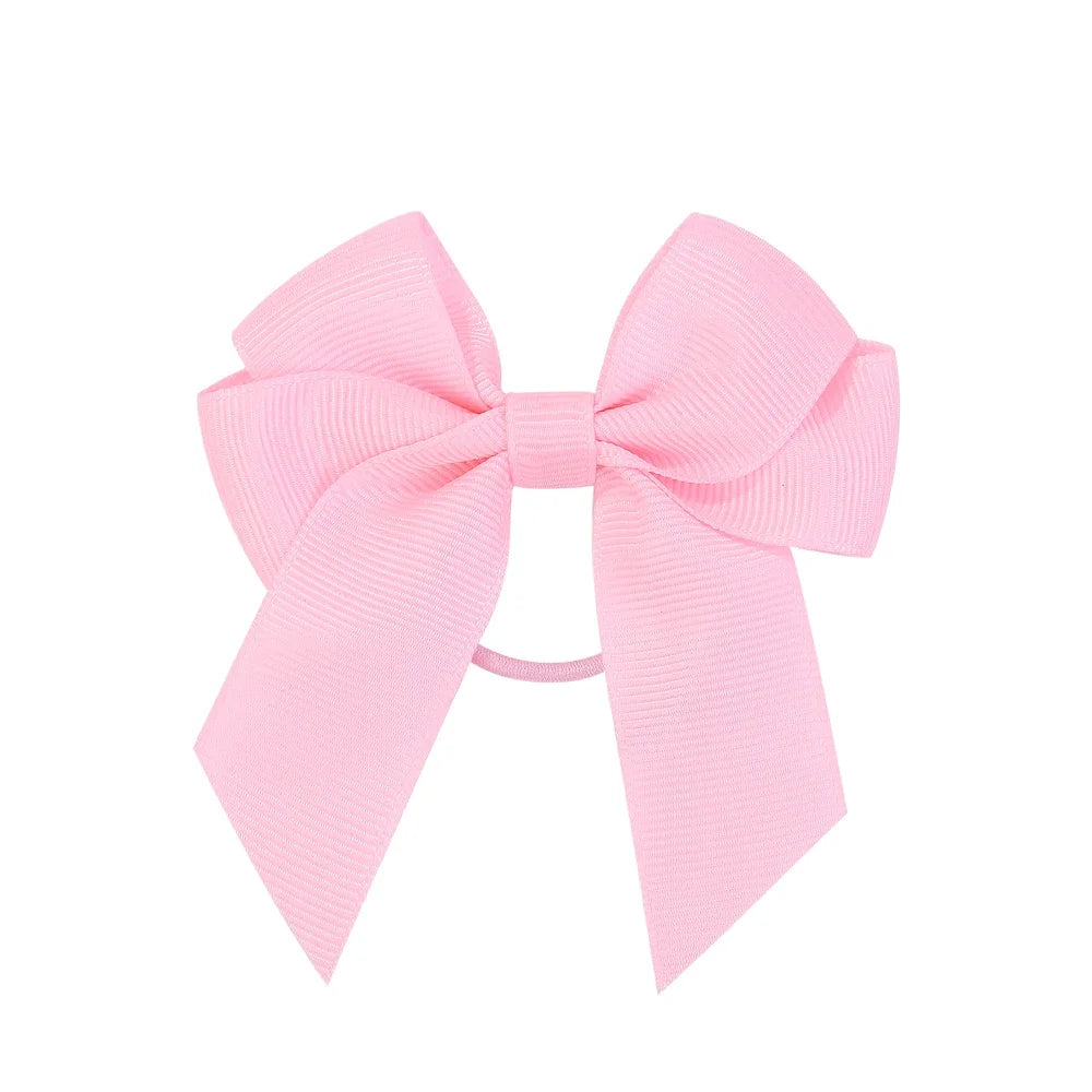 3.15inches Solid Color Hair Ribbon Hair Band for Girls Toddler Cheer Up Bows Head Rope Kids Headwear Ponytail Hair Accessorie