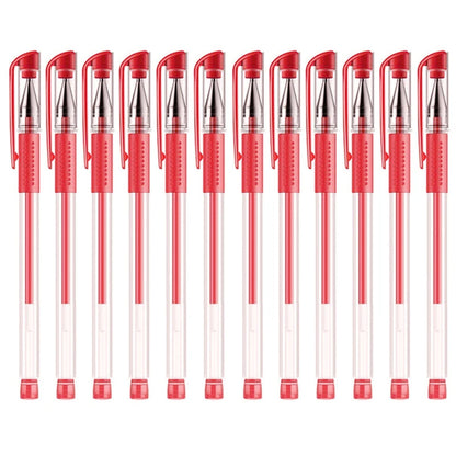 3 Gel Pens + 20 Refills Set 0.5mm Black Blue Red Ink Journal Writing School Supplies Stationery - Red-12xPens