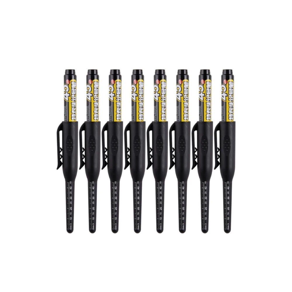 4-40Pcs White/Black/Blue/Red 45mm Deep Hole Marker Pens Long Nib Head Carpenter Pen Waterproof for Measuring Woodworking Offi
