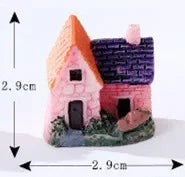 1 Pcs European-style Country Villa Mini Simulation Small House Macaroon Color Microlandscape DIY Decorative Ornaments