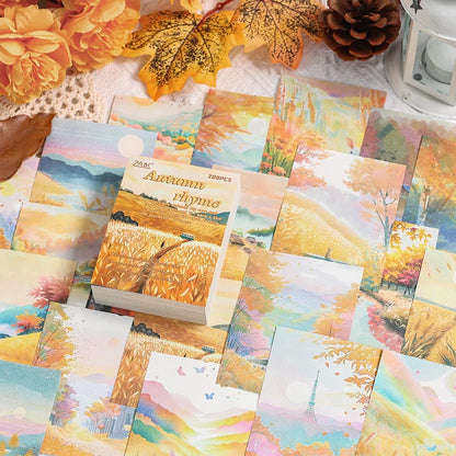 200 sheet Four Seasons Landscape material paper Decor Diary Album Scrapbooking material Background paper junk journal supplie