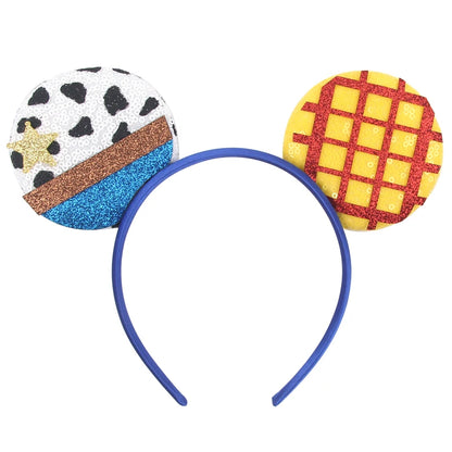 New Christmas Halloween Mouse Ears Headband Cartoon Sequin Bows Headband Birthday Party Princess Cosplay Costume For Women Ad