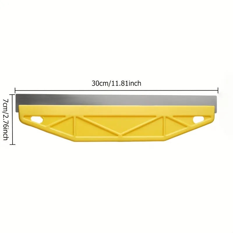 12-Inch Heavy-Duty Yellow Paint Shield Edger with Ergonomic Handle & Edge-Durable Plastic/Metal Wall Painting Tool for Precis