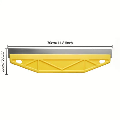 12-Inch Heavy-Duty Yellow Paint Shield Edger with Ergonomic Handle & Edge-Durable Plastic/Metal Wall Painting Tool for Precis