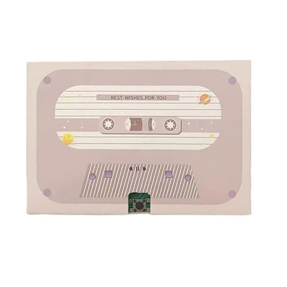 Voice Recordable Greeting Card 60 Seconds Recording Time Message Recorder Cassette Recording Voice Tape Greeting Card - D