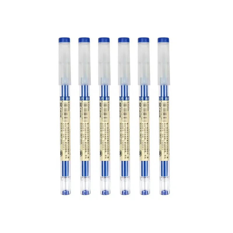 Japan Fine Point Pen 0.35mm Black Blue Red Ink Gel Pen Ballpoint Pen School Office Student Writing Stationery Supply - 6pen b