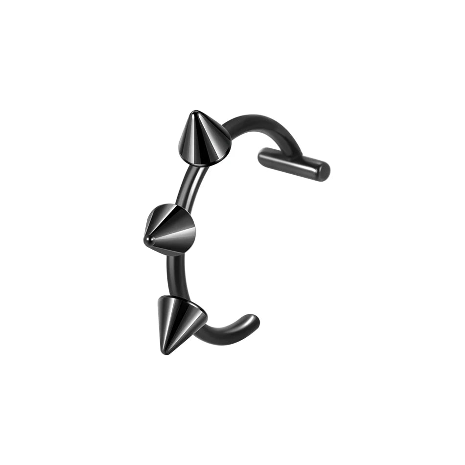 1PC Stainless Steel Fake Nose Ring Hoop Septum Rings Non-Pierced C Clip Lip Ring Earring Fake Nose Piercings Women Body Jewel