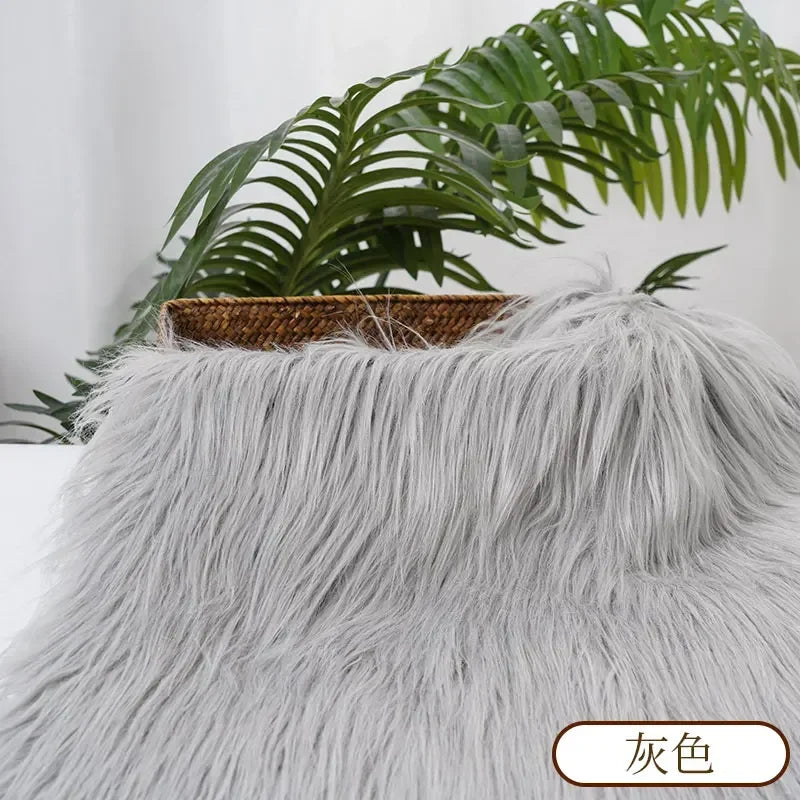 25x45cm 9cmPile Faux Fur Fabric For Sewing Doll Toy Beard Hair DIY Patchwork Material Accessories Home Decoration Cosplay Fab