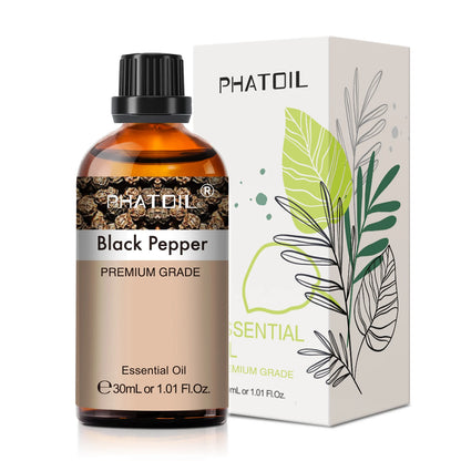 PHATOIL 1PCS Aromatherapy Essential Oil 30ml Lemon Eucalyptus Lavender Bergamot Jasmine Juniper Rose Vanilla Aroma Essential 
