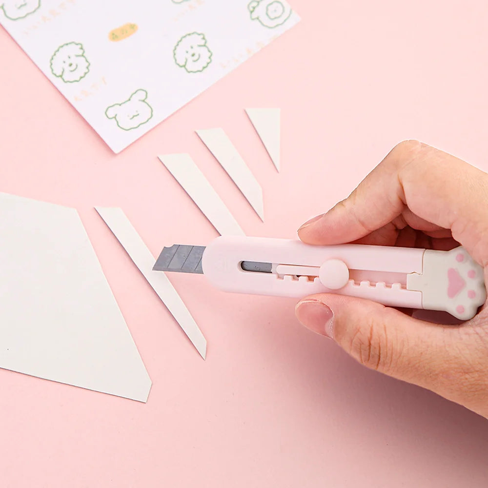 Mr.Paper Mini Portable Cat's Paw Tool Knife Cute Creative Exquisite Handbook Decoration Paper Cutting Stationery Supplies