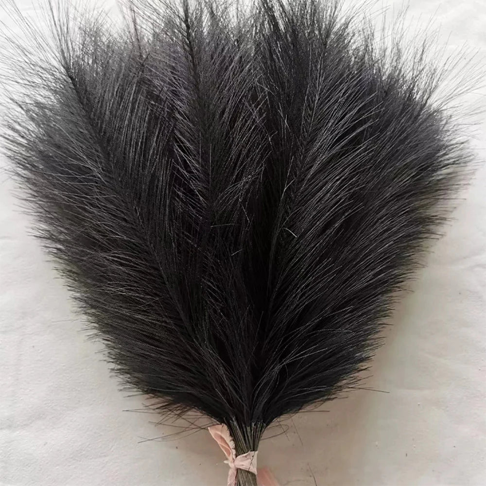 5/10/20PCS Fluffy Pampas Grass Boho Decor Artificial Flower Fake Plant Reed Simulated Party Wedding Home Decoration 42CM - YZ