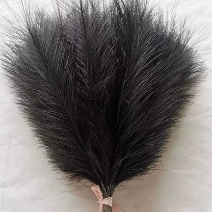 5/10/20PCS Fluffy Pampas Grass Boho Decor Artificial Flower Fake Plant Reed Simulated Party Wedding Home Decoration 42CM - YZ