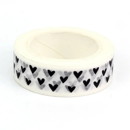 NEW 1PC 10M Decorative Black and White Japanese Washi Tape Set DIY Journaling Adhesive Moon Masking Tape Cute Stationery - NO