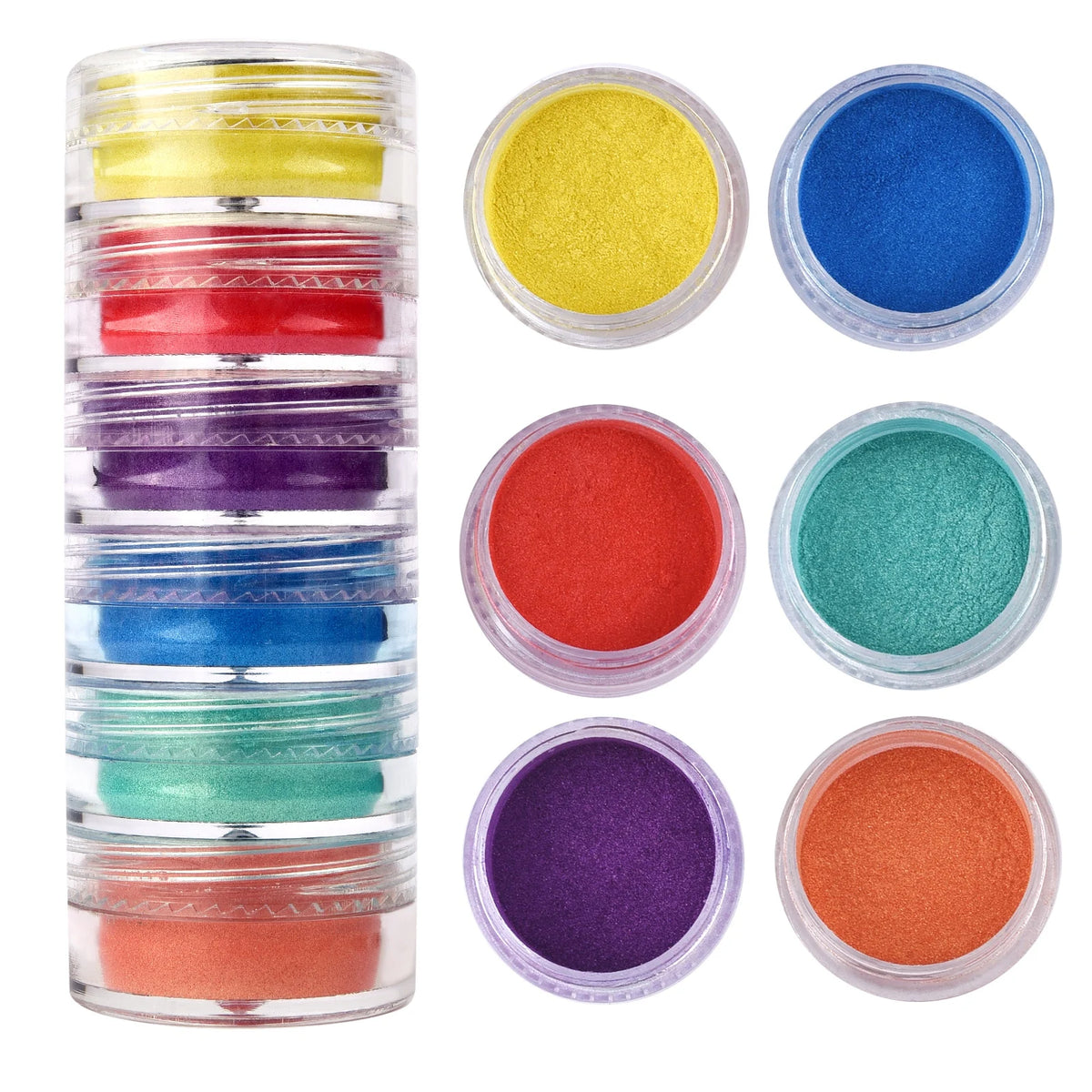 6 Colors/Set Pearl Powder Pigment DIY Epoxy Resin Mold Colorant Dye Mineral Powder Epoxy Resin Dye Pearl Pigment Glitter Craf