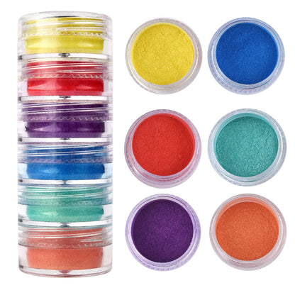 6 Colors/Set Pearl Powder Pigment DIY Epoxy Resin Mold Colorant Dye Mineral Powder Epoxy Resin Dye Pearl Pigment Glitter Craf